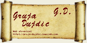 Gruja Dujdić vizit kartica